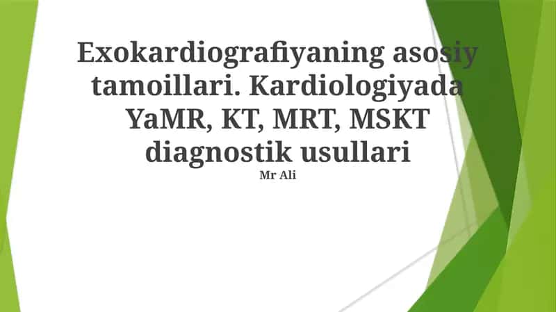 Yurak magnit-rezonans tomografiyasi (Y MRT) 1