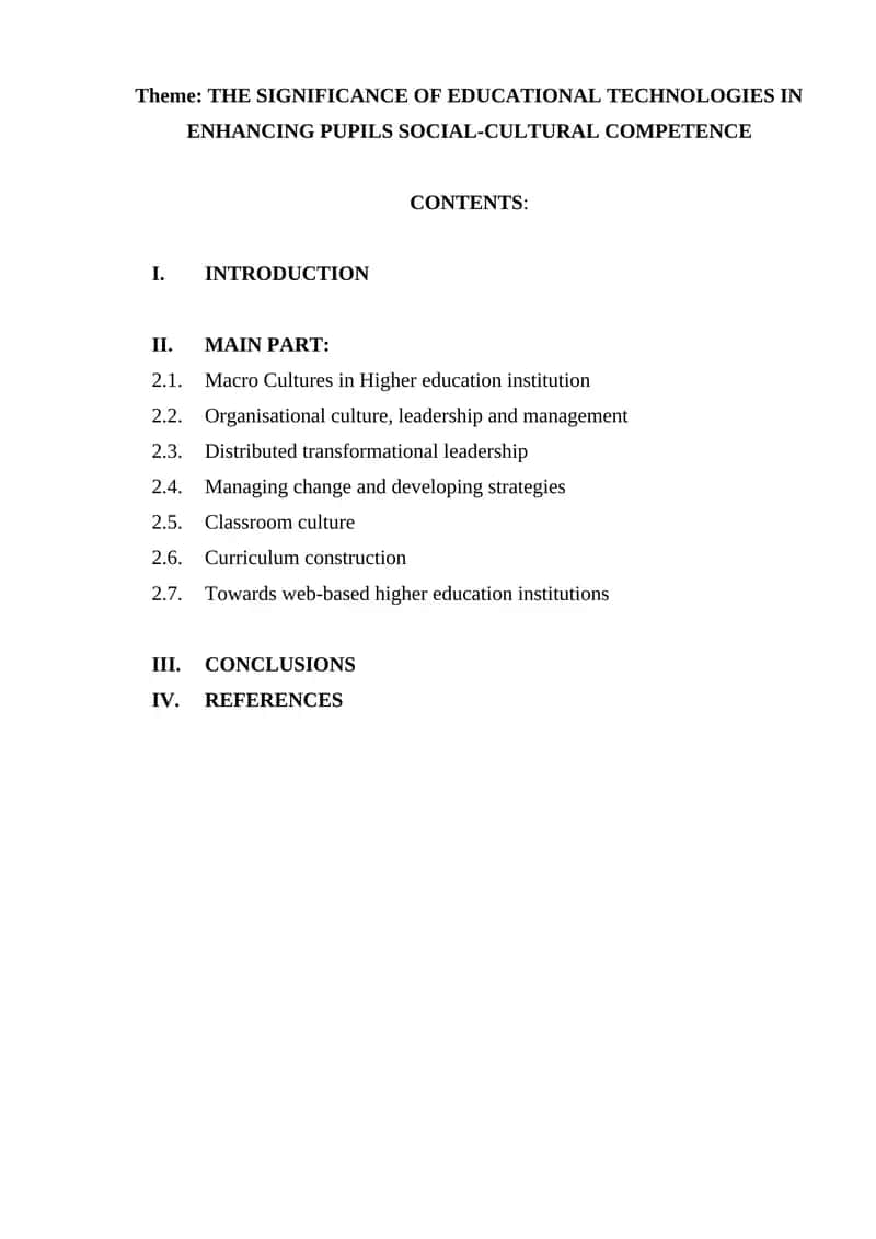 THE SIGNIFICANCE OF EDUCATIONAL TECHNOLOGIES IN ENHANCING PUPILS SOCIAL-CULTURAL COMPETENCE 1
