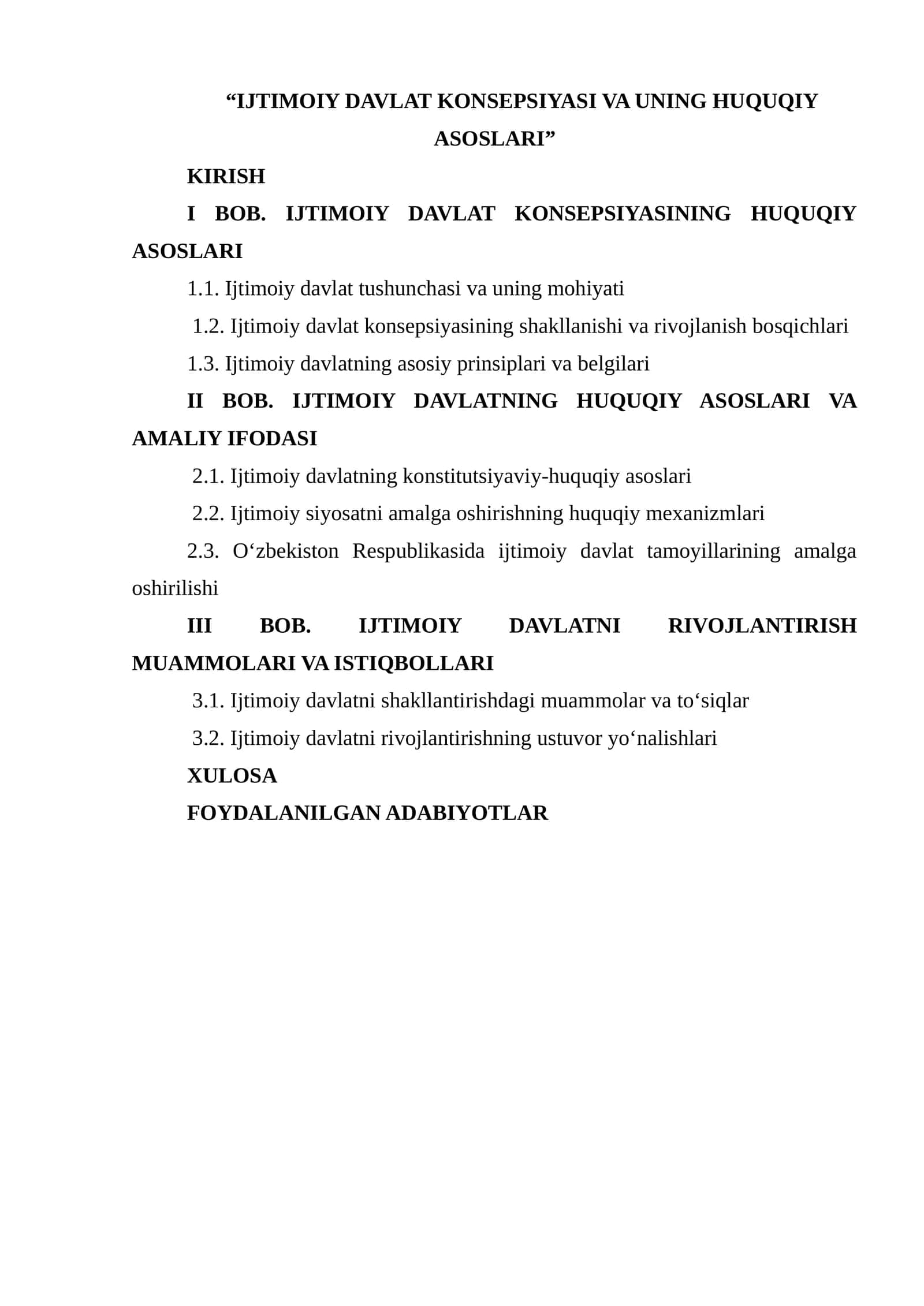 IJTIMOIY DAVLAT KONSEPSIYASI VA UNING HUQUQIY ASOSLARI 1