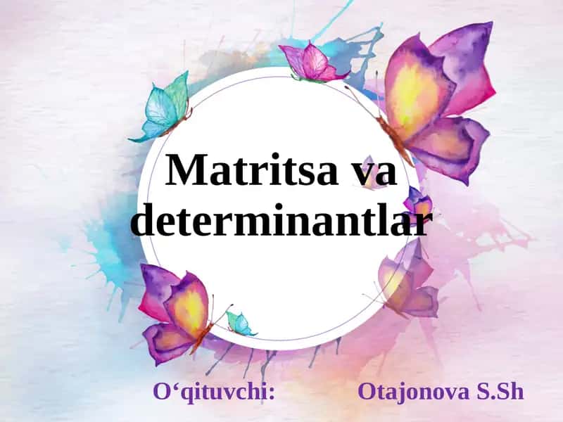 Matritsavadeterminantlar 1