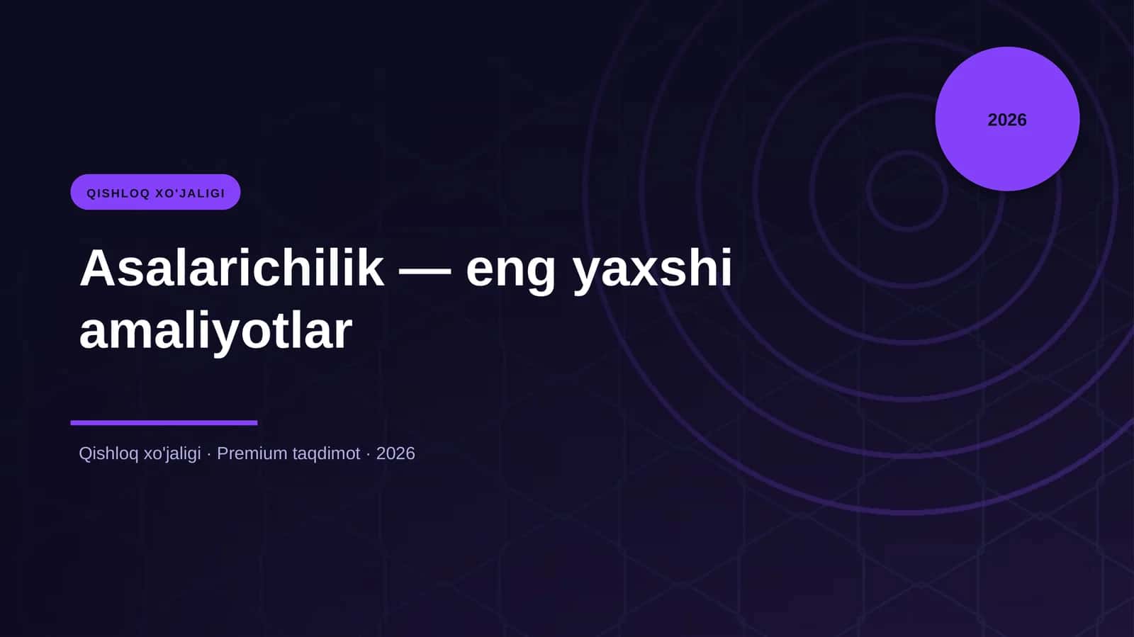 Asalarichilik — eng yaxshi amaliyotlar 1
