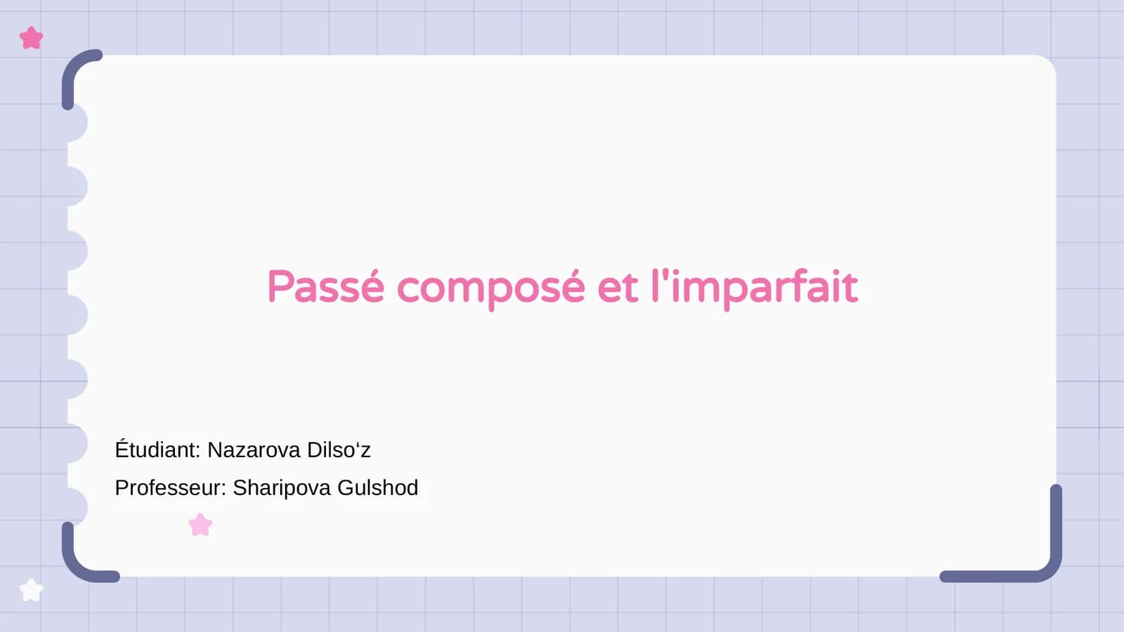 Passé composé et l'imparfait 1