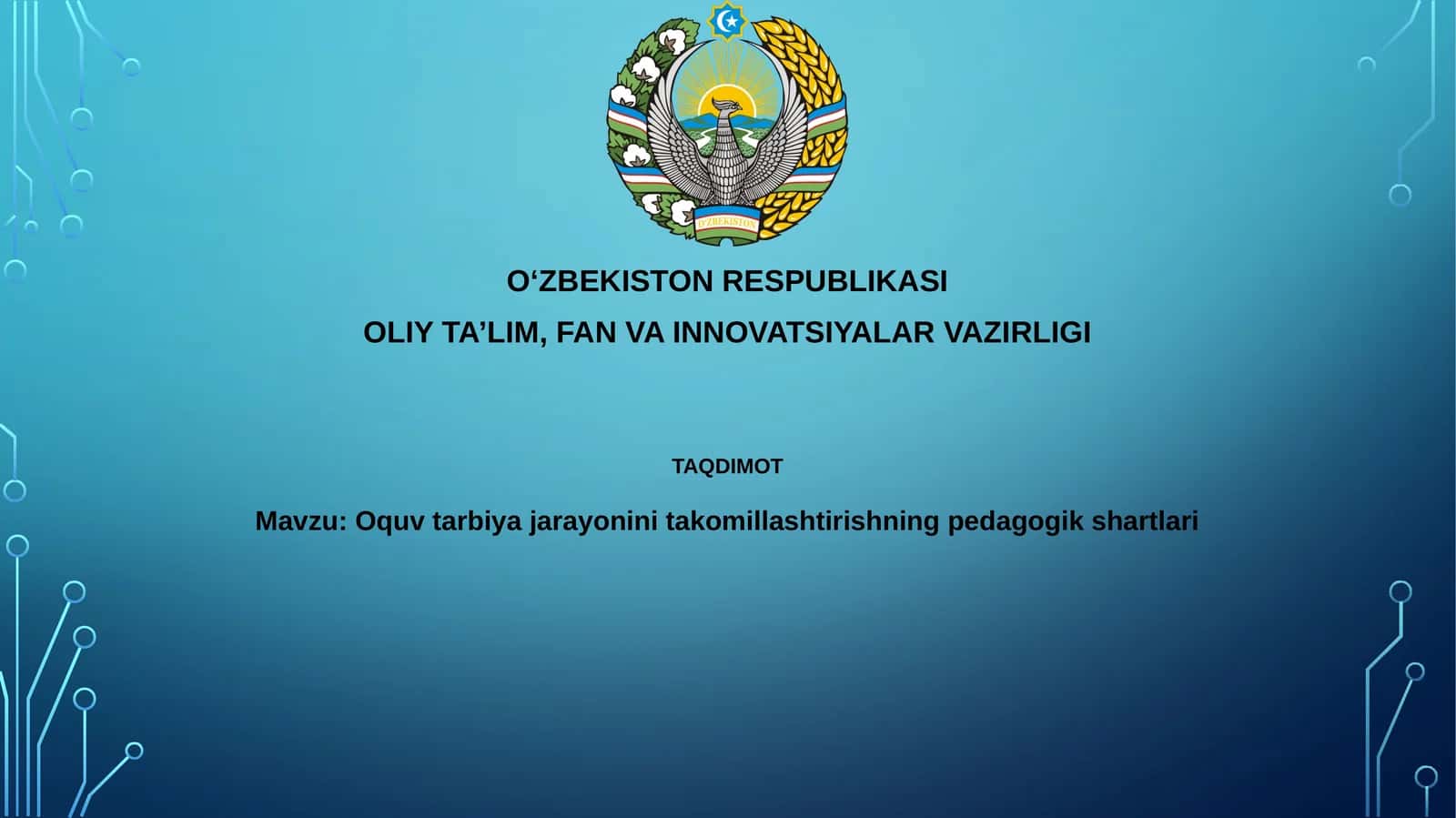 Oquvtarbiyaja rayonini takomillashtirishning pedagogik shartlari 1