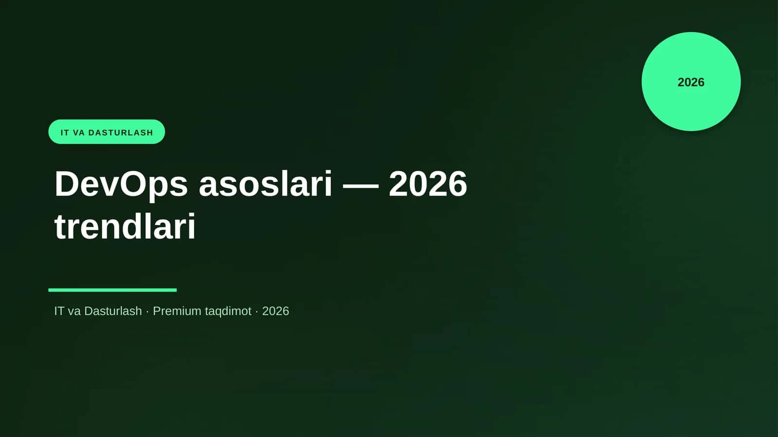 DevOps asoslari — 2026 trendlari 1
