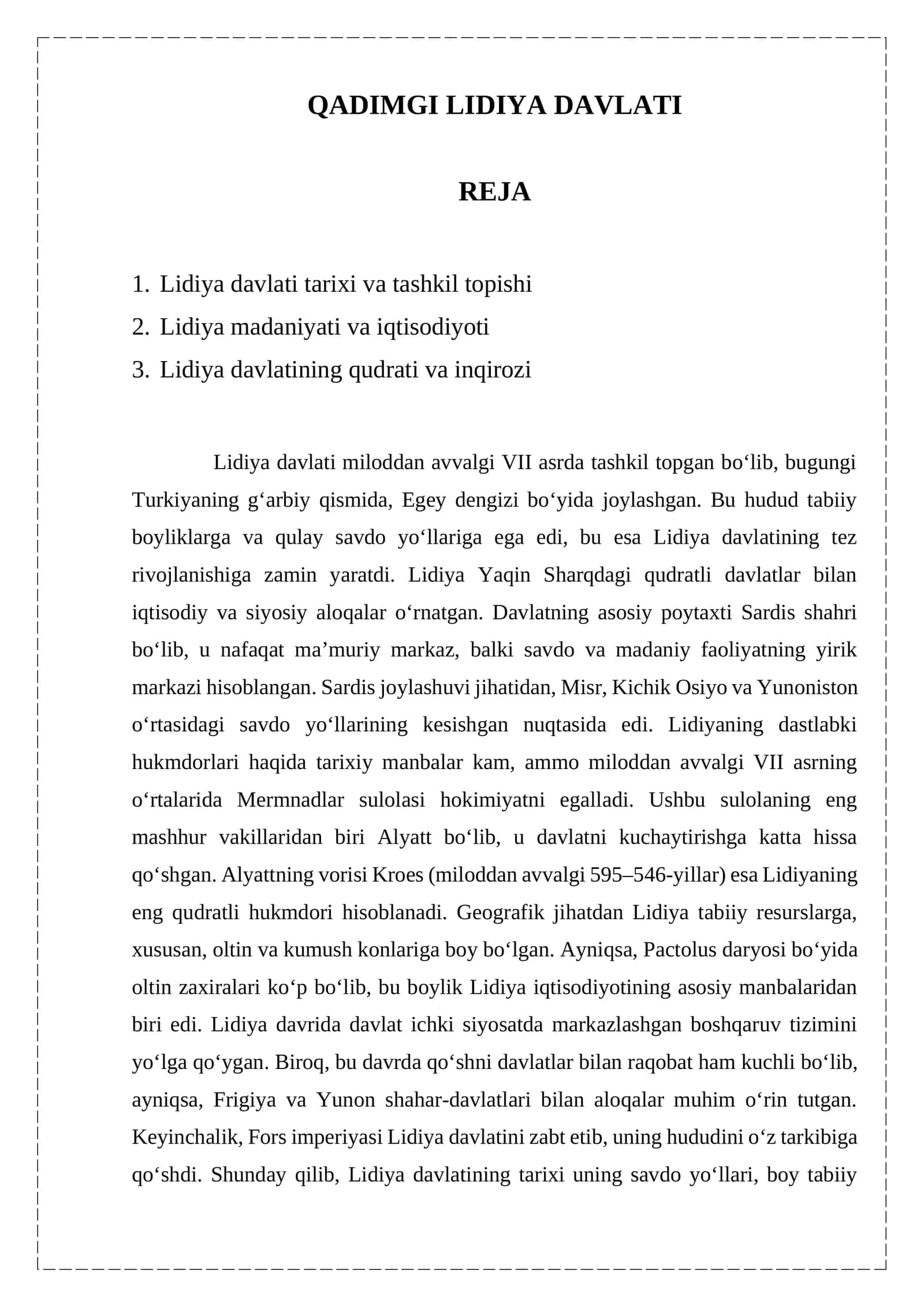 QADIMGI LIDIYA DAVLATI 1
