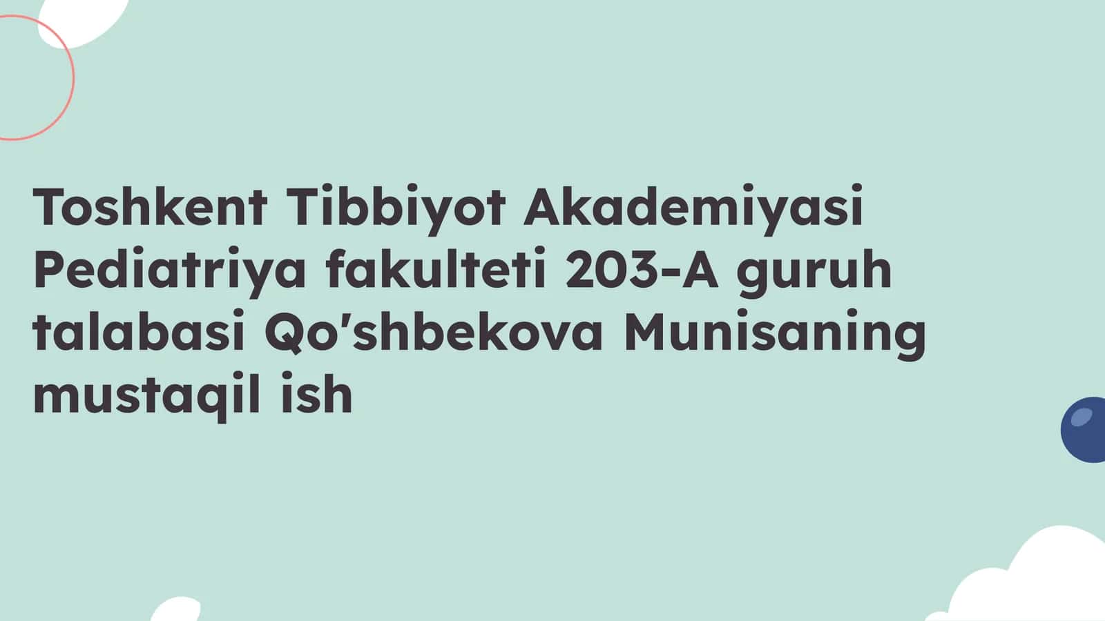 Qon biokimyosi 1