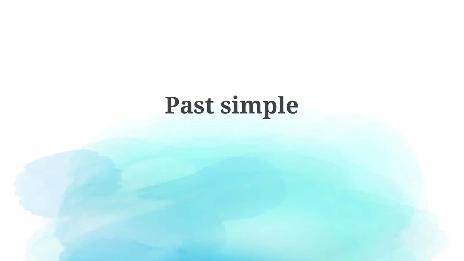 Past Simple: Formation and Usage 1