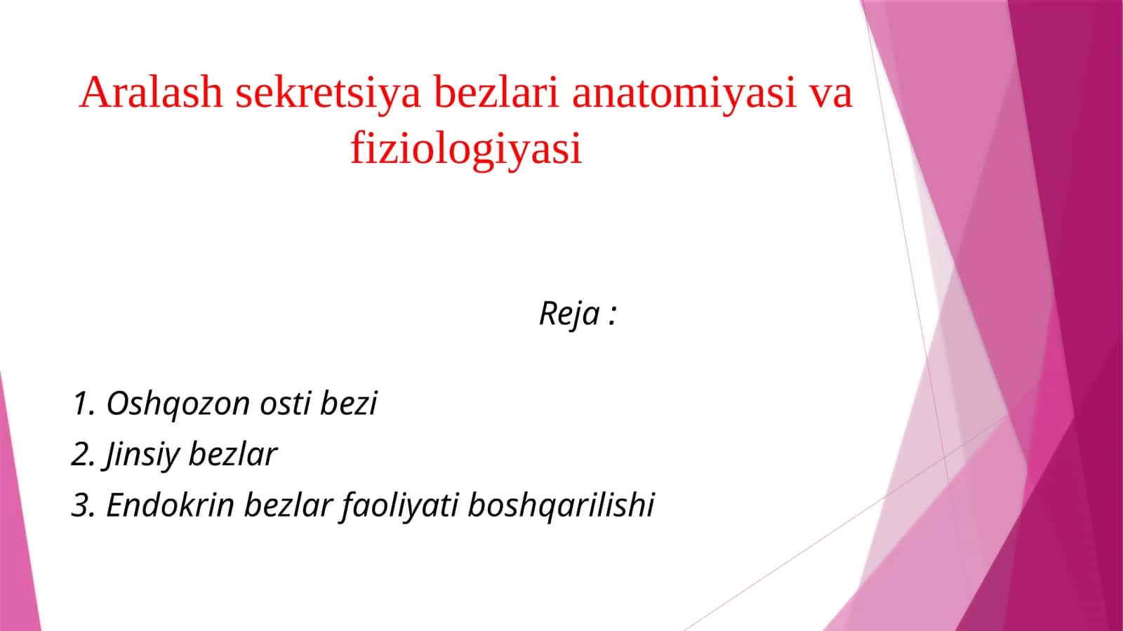 Aralash sekretsiya bezlari anatomiyasi va fiziologiyasi 1