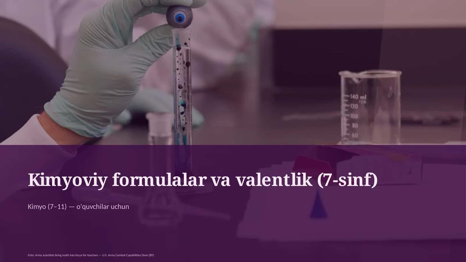 Kimyoviy formulalar va valentlik (7-sinf) 1