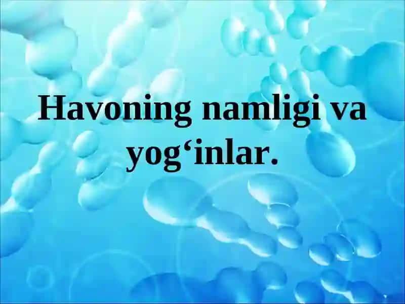 Havodagi suv bug‘i 1