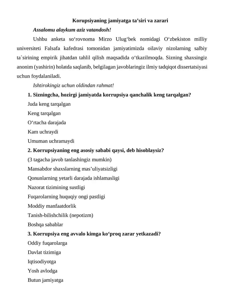 Korupsiyaning jamiyatga ta’siri va zarari 1