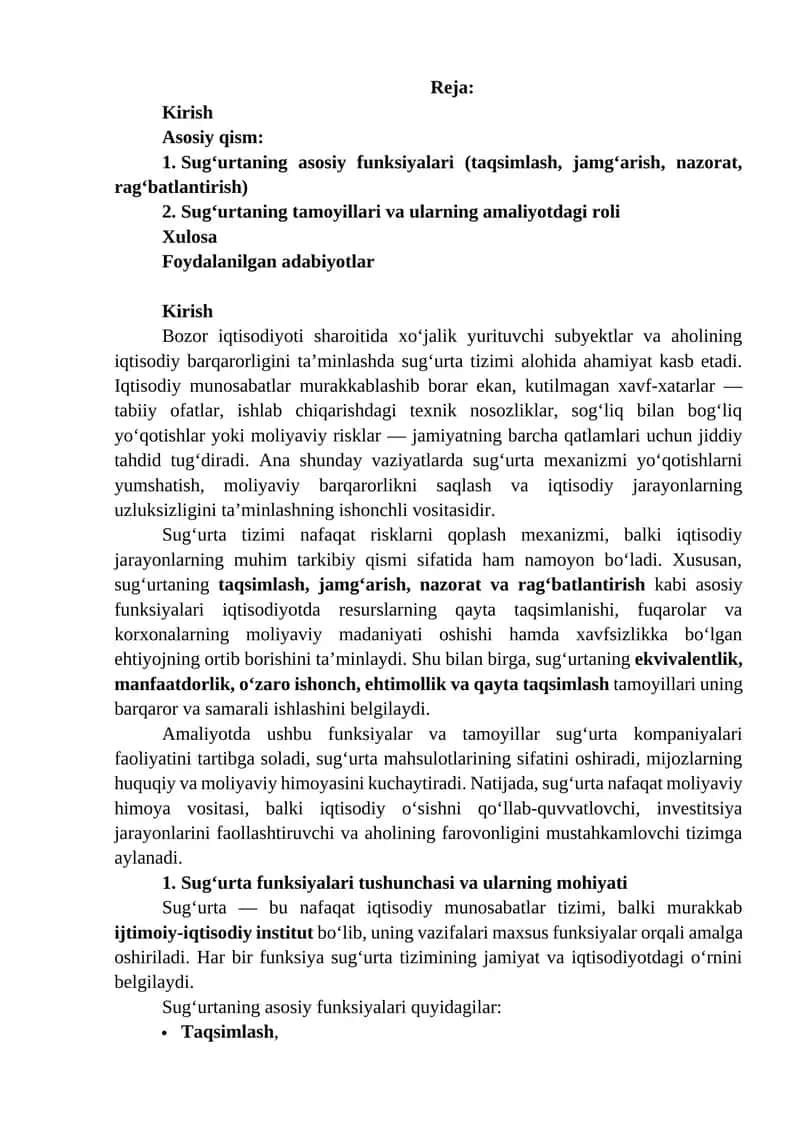 Sug‘urtaning asosiy funksiyalari 1
