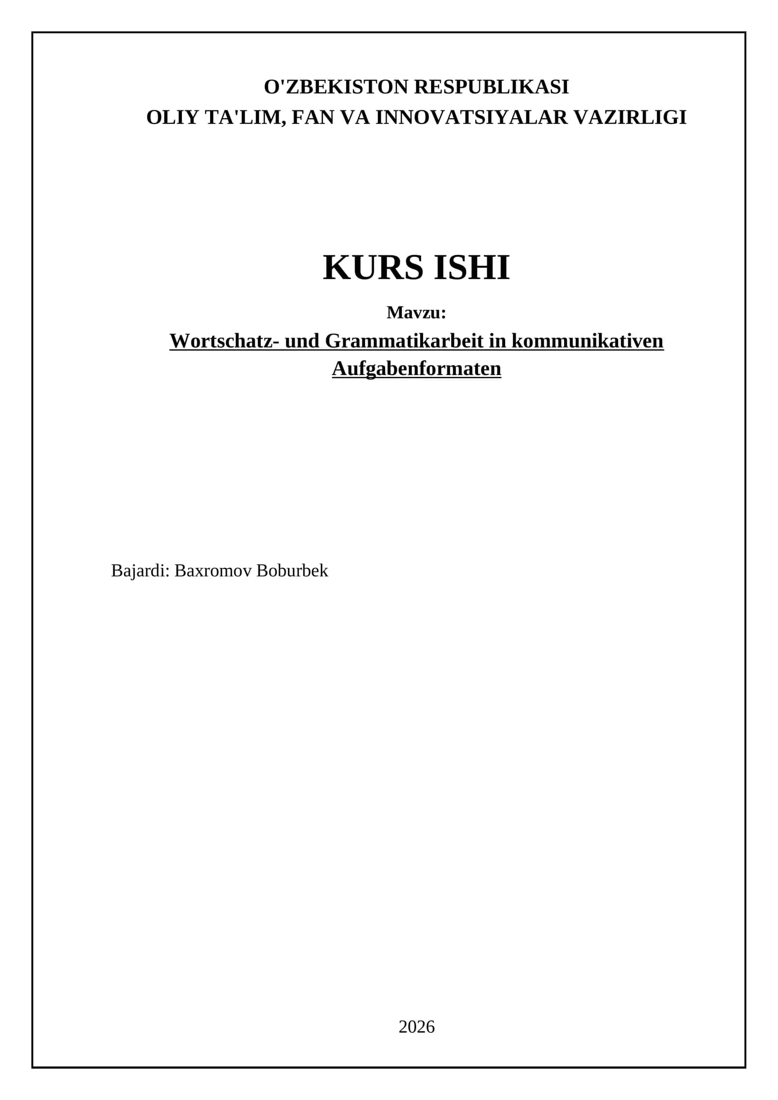 Wortschatz- und Grammatikarbeit in kommunikativen Aufgabenformaten 1