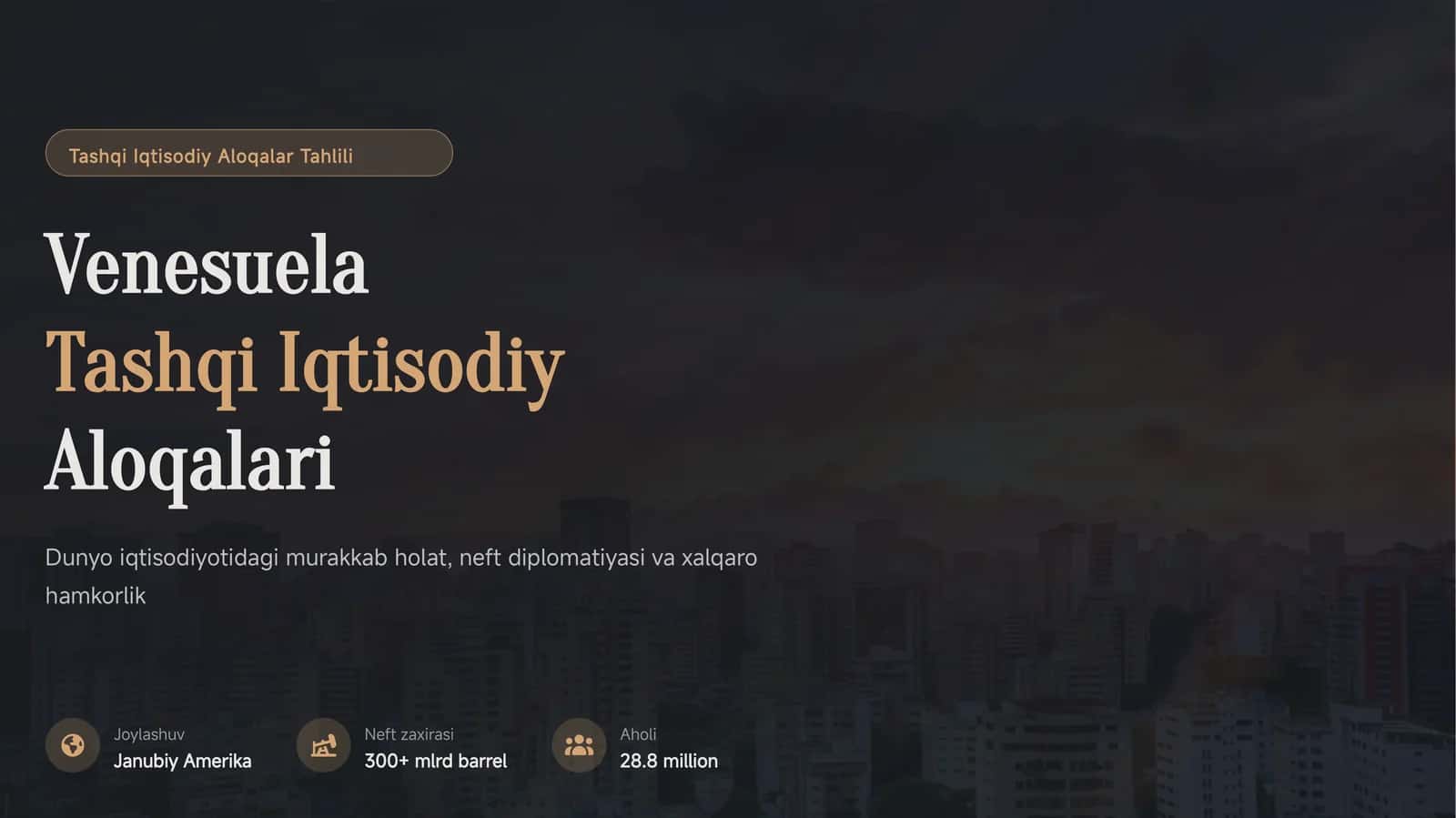 Tashqi Iqtisodiy Aloqalar Tahlili 1