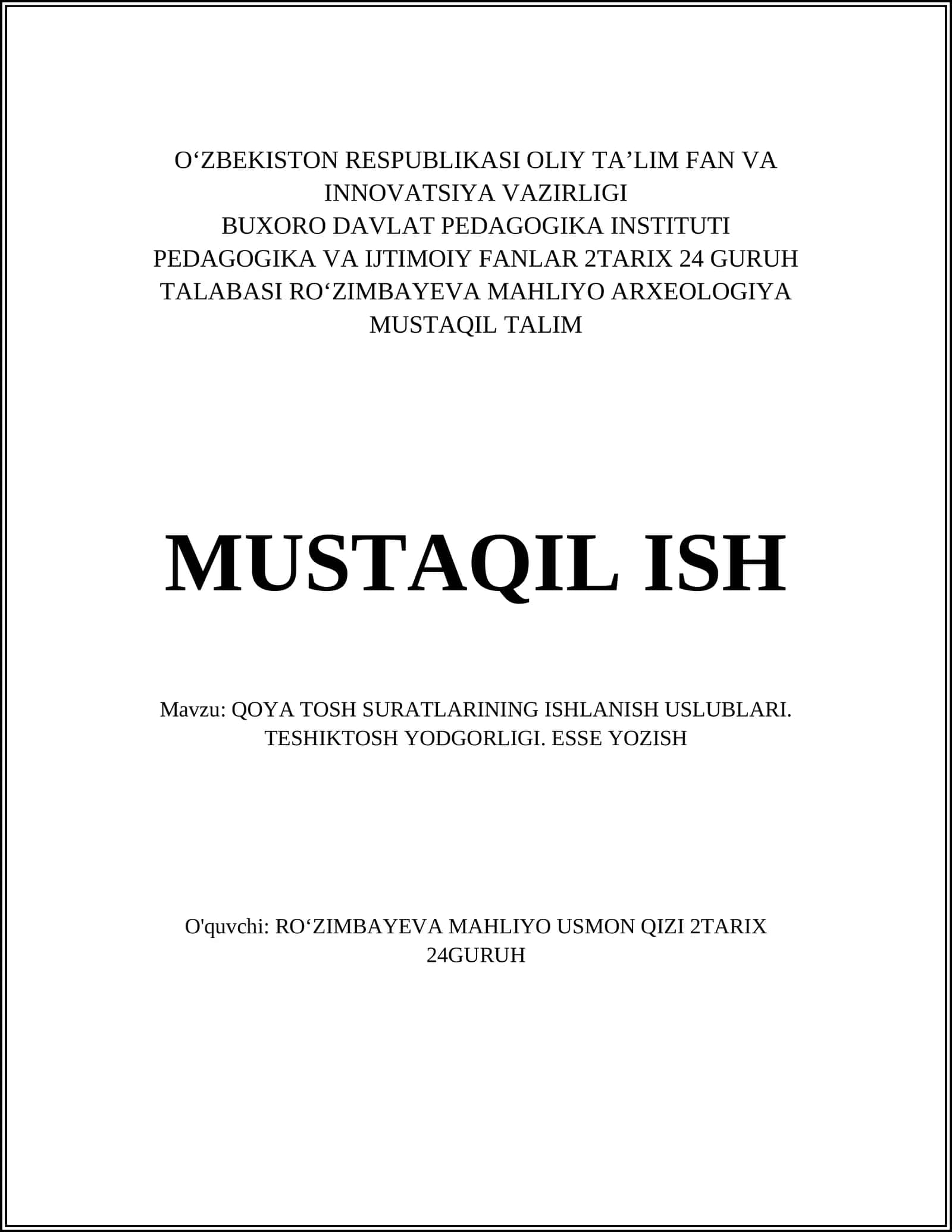 QOYA TOSH SURATLARINING ISHLANISH USLUBLARI 1