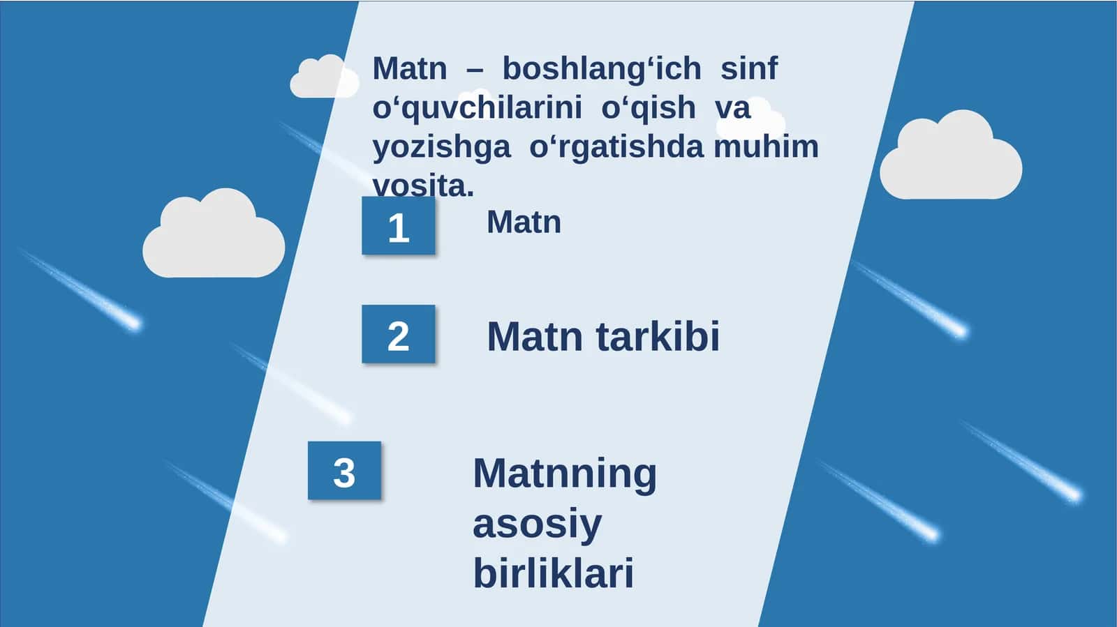 Matnning asosiy birliklari 1