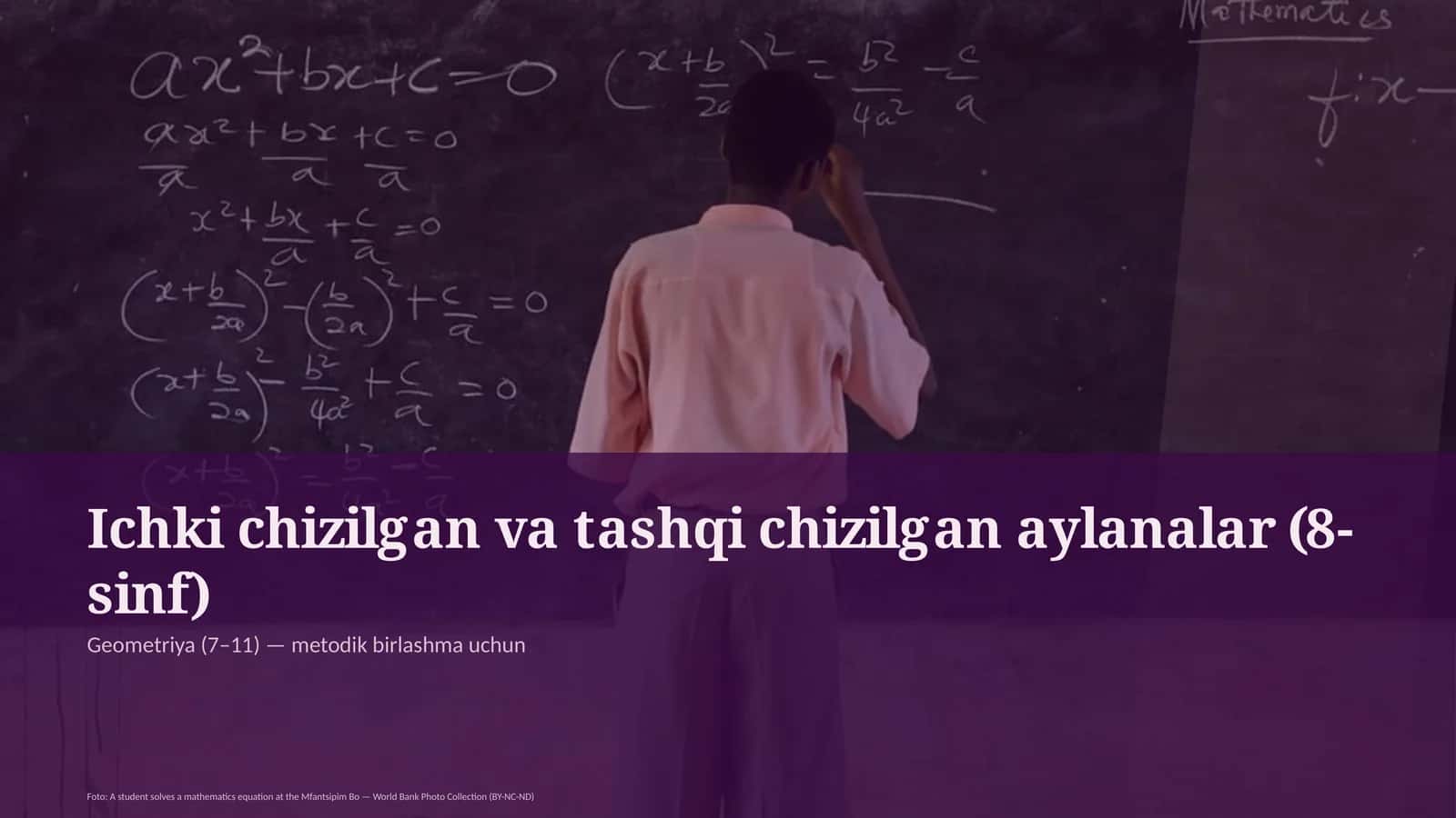Ichki chizilgan va tashqi chizilgan aylanalar (8-sinf) 1
