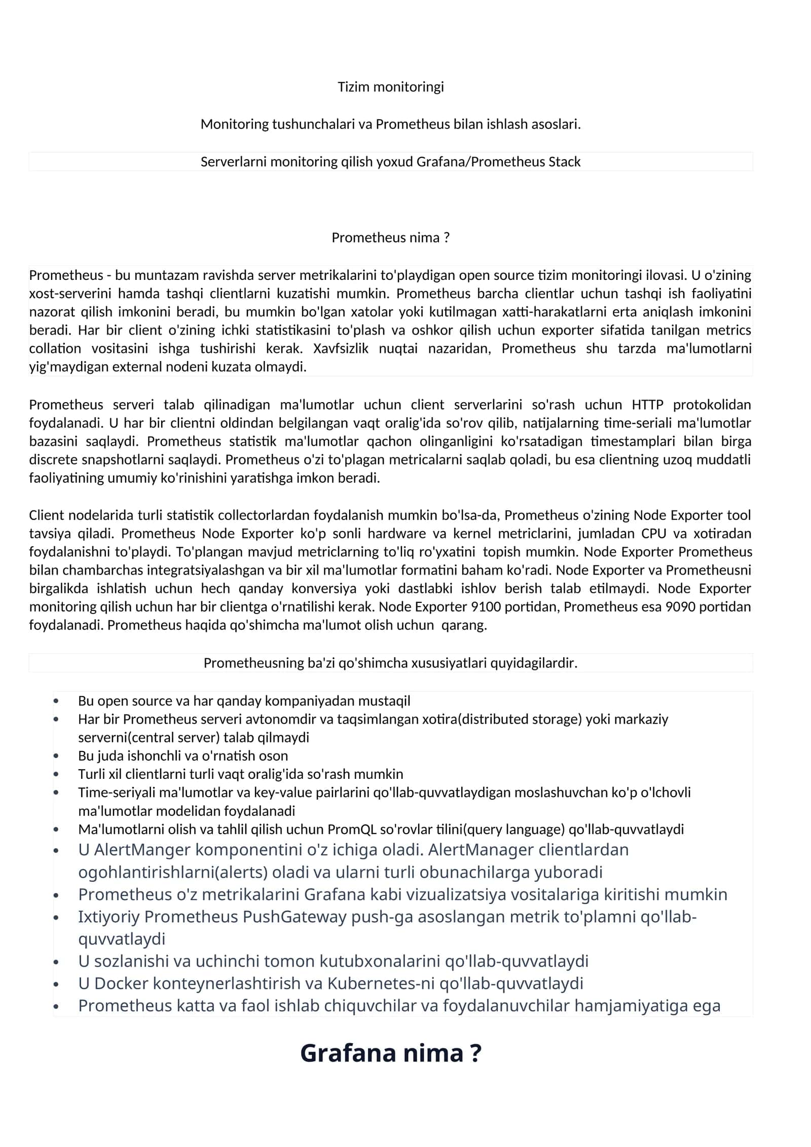 Prometheus tizim monitoringi 1