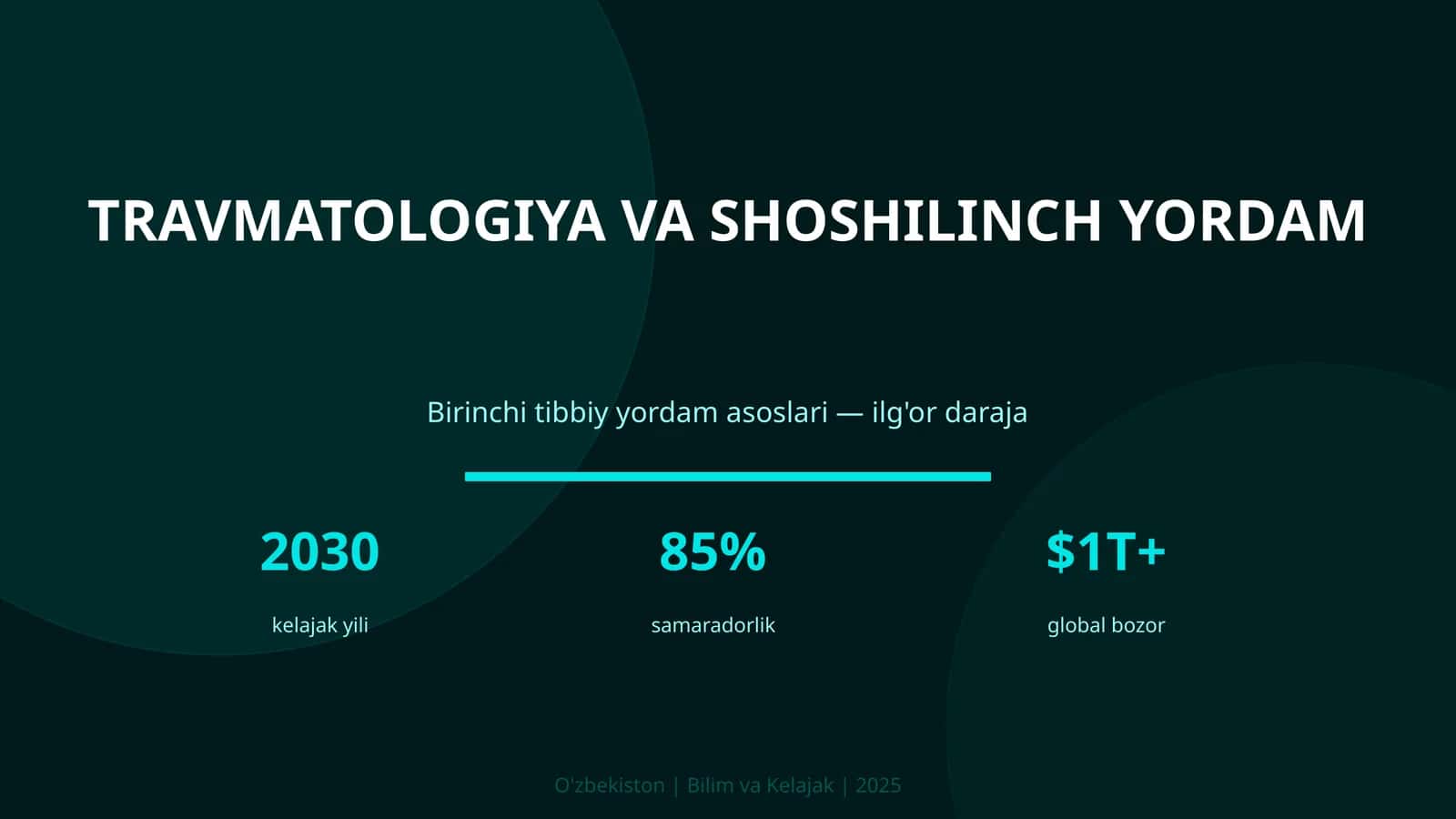 Travmatologiya va shoshilinch yordam 1