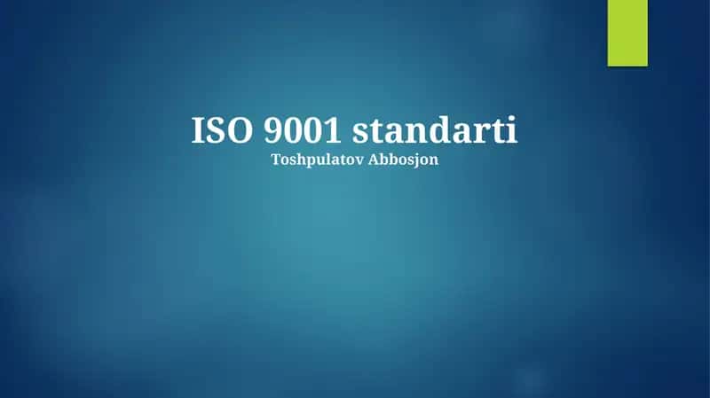 Understanding ISO 9001: Foundations and Key Elements 1