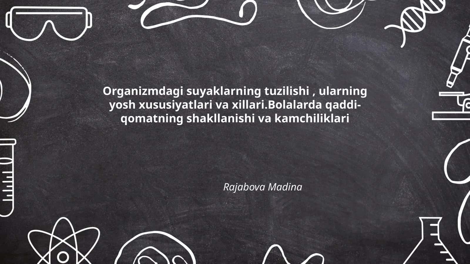 Suyaklarning tuzilishi va xillari 1