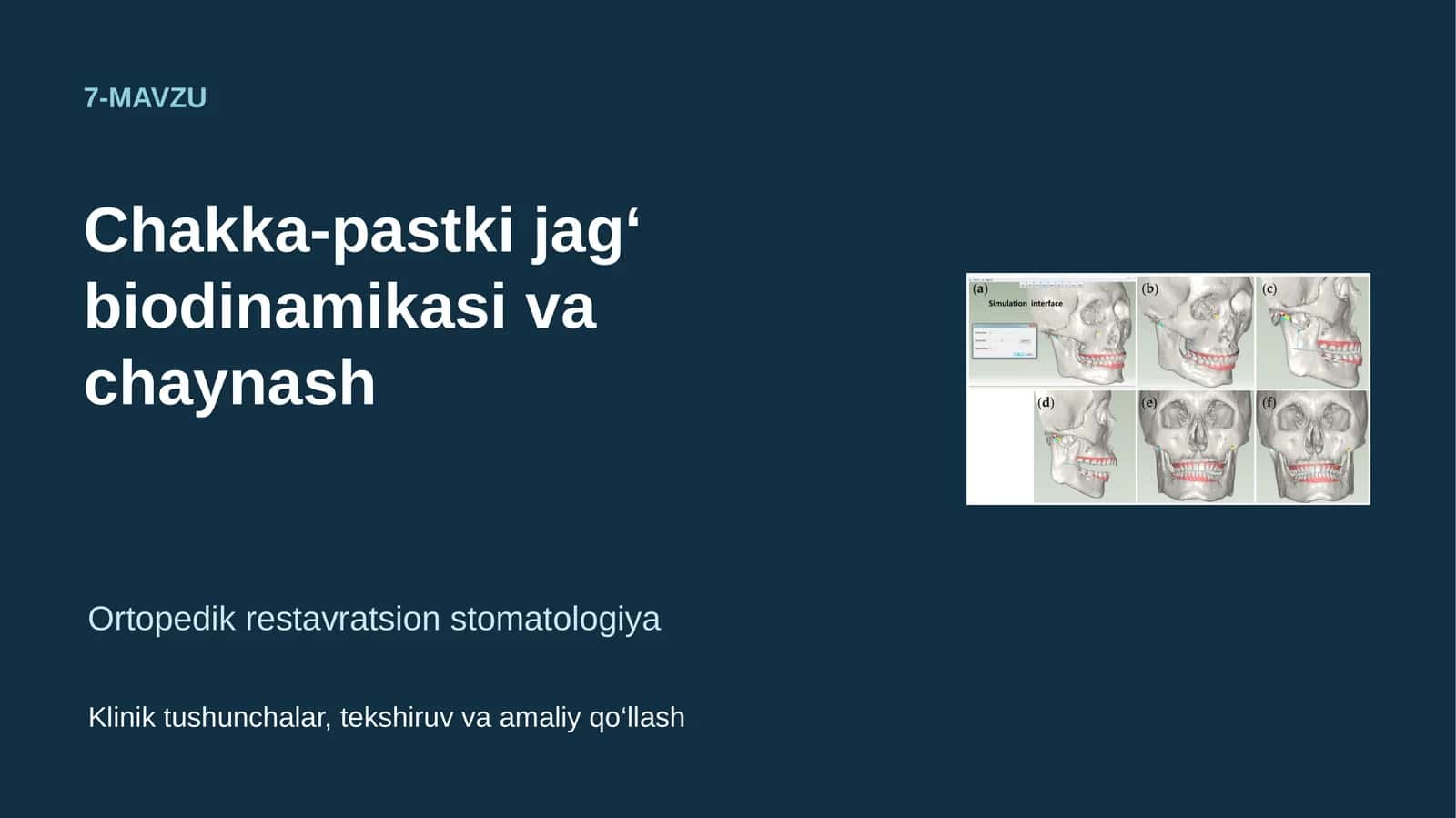 Chakka-pastki jag‘ biodinamikasi va chaynash 1