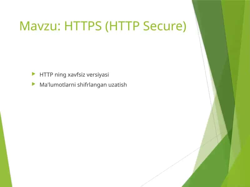 HTTPS (HTTP Secure) 1