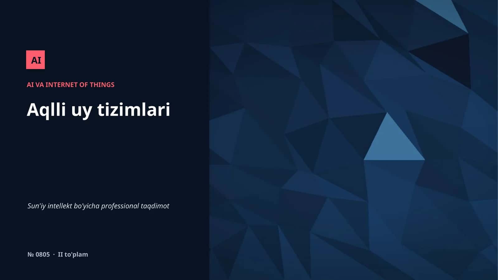 Aqlli uy tizimlari 1