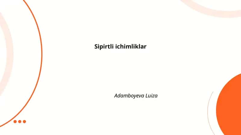 Spirtli ichimliklar 1