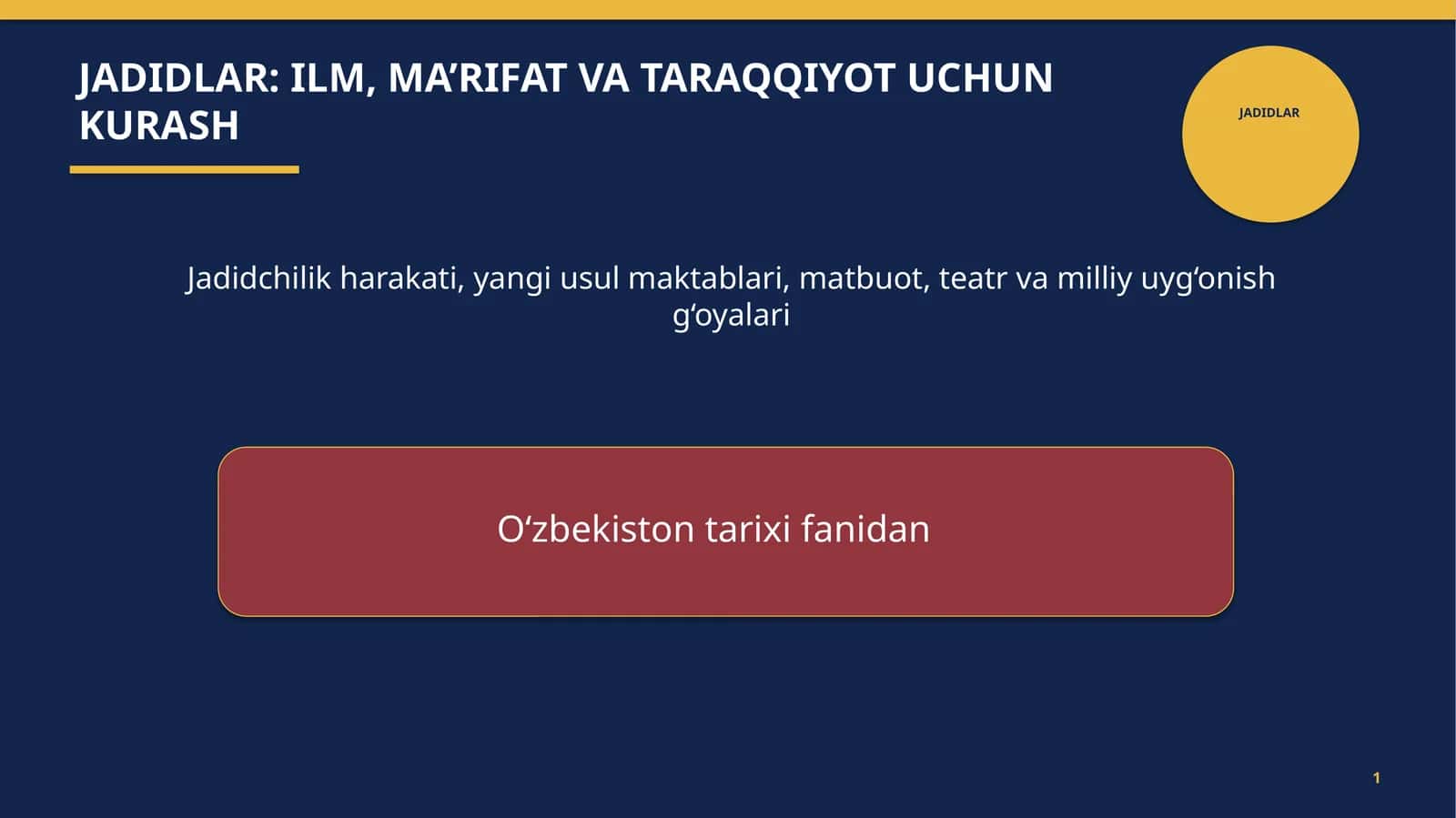 JADIDLAR 1