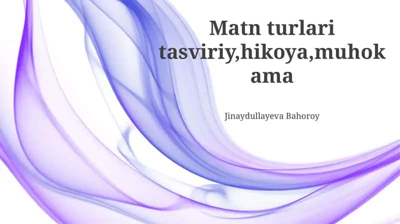 Matn turlari 1