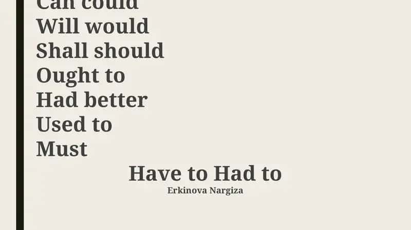 Ought To: Moral Obligation 1