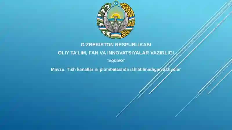 Tishkanallarini plombalashda ishlatiladigan ashyolar
