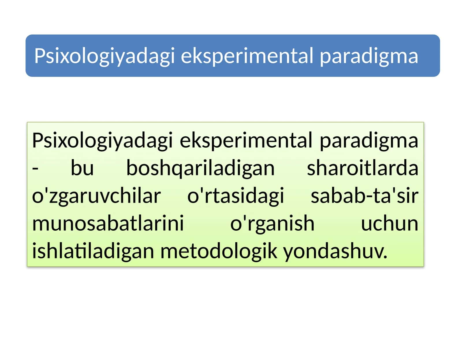 Psixologiyadagi eksperimental paradigma 1