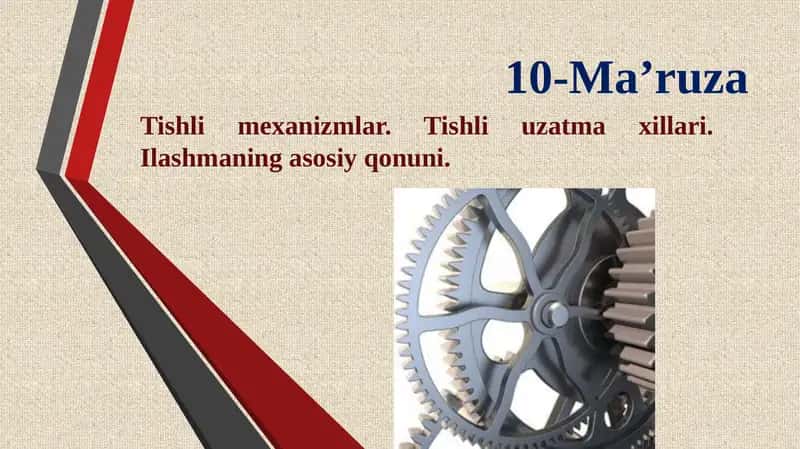 Tishli mexanizmlar 1