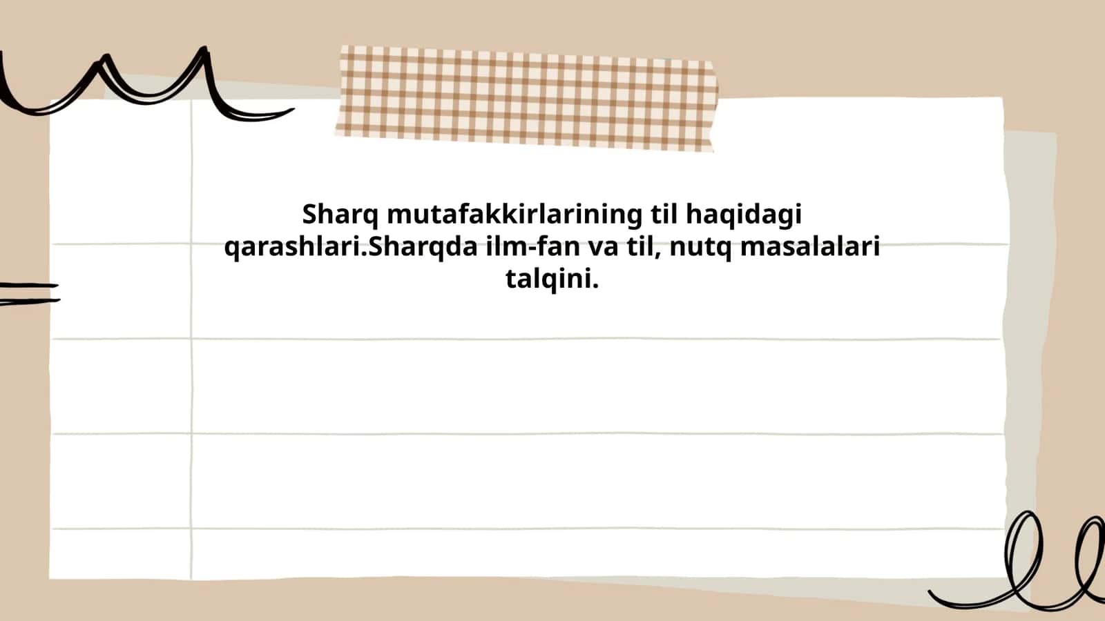 Sharq mutafakkirlarining til haqidagi qarashlari 1