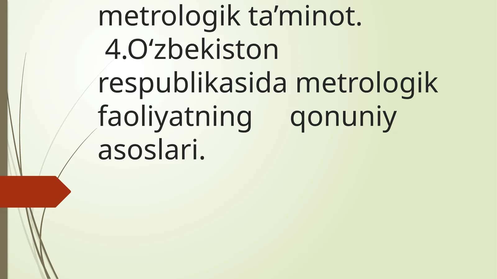 Metrologiya bo‘yicha umumiy ma’lumotlar 1