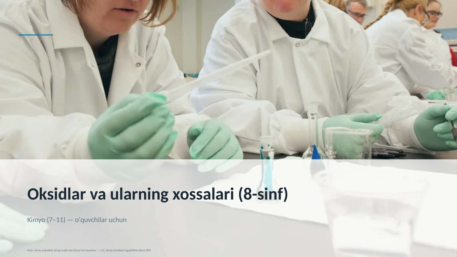 Oksidlar va ularning xossalari (8-sinf) 1