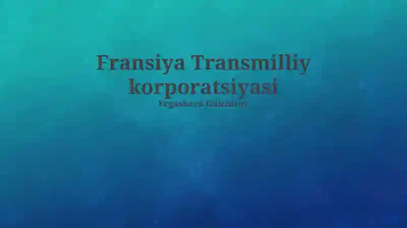 Fransiya Transmilliy korporatsiyasi