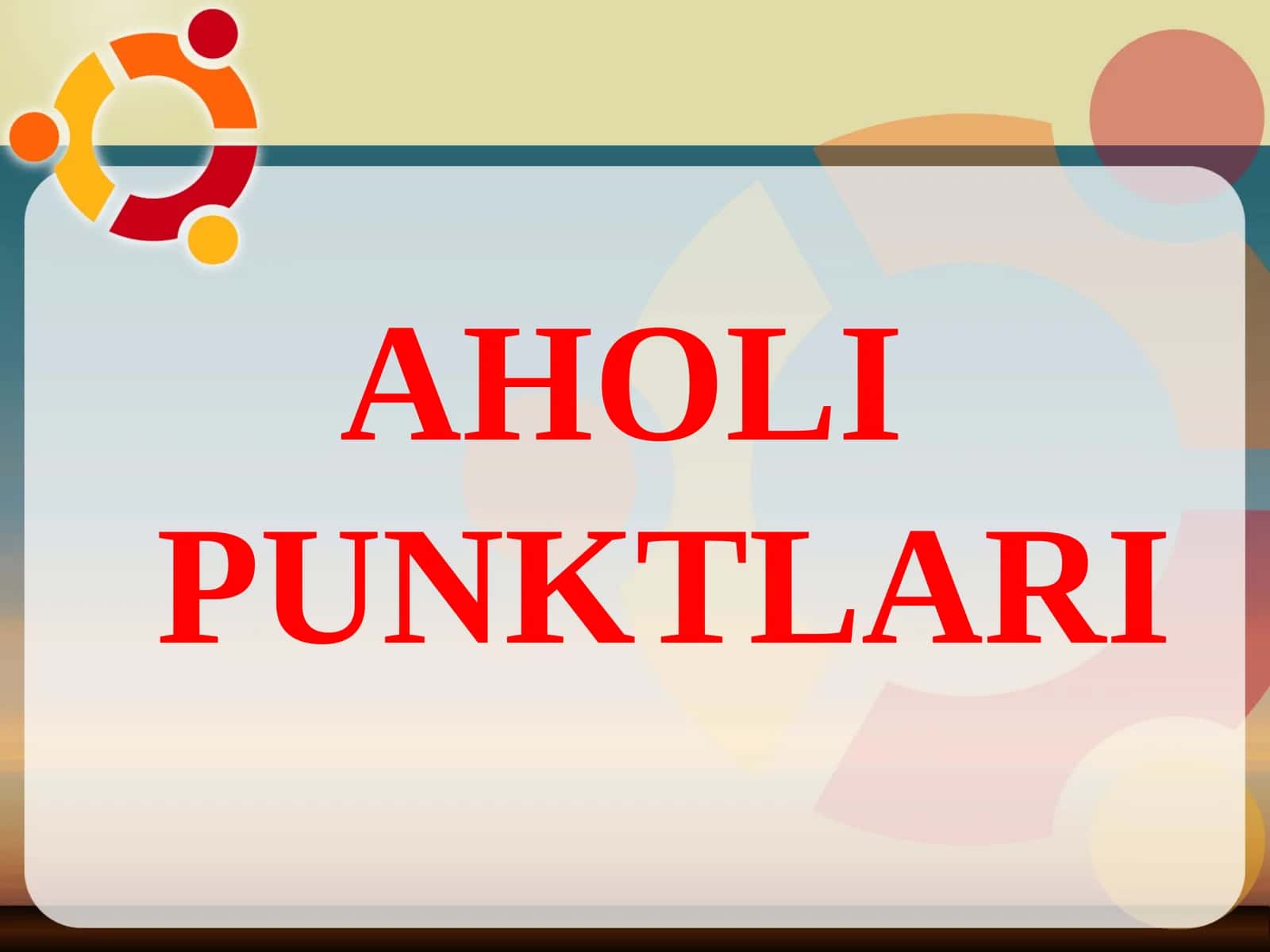 9-sinf. Geografiya. Aholi punktlari 1