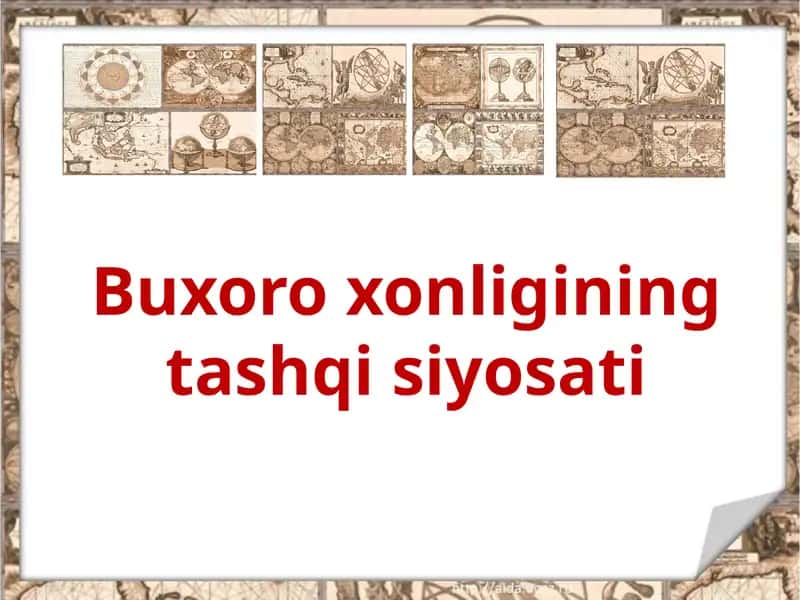 Buxoro xonligining tashqi siyosati 1