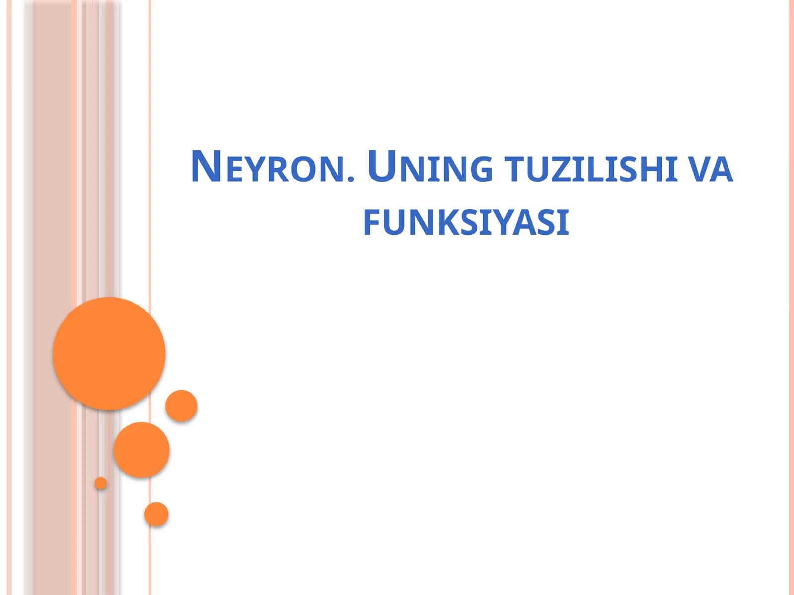 Neyron. Uning tuzilishi, funksiyasi 1