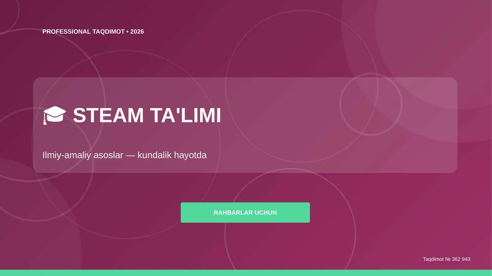 PROFESSIONAL TAQDIMOT • 2026 1