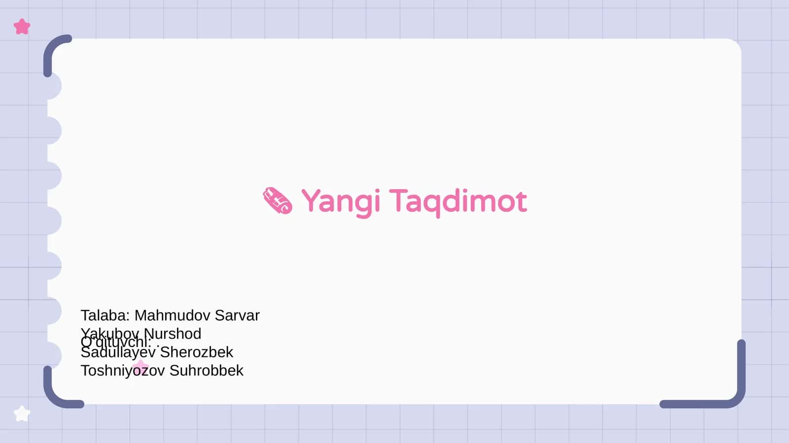 Yangi Taqdimot 1