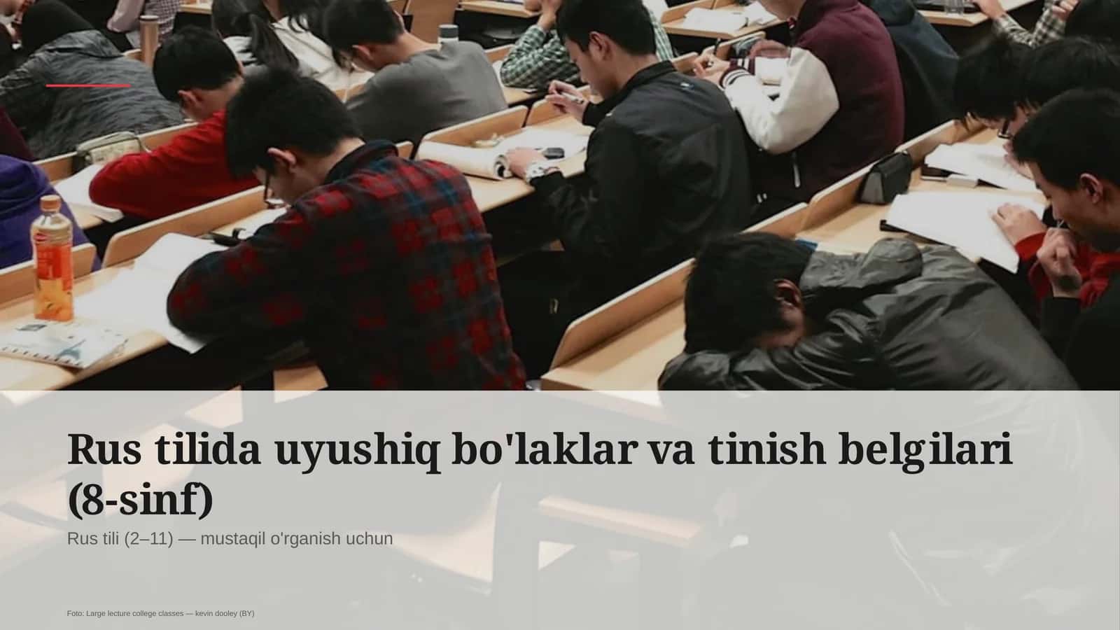 Rus tilida uyushiq bo'laklar va tinish belgilari (8-sinf) 1