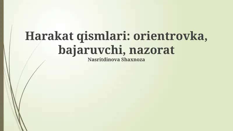 Harakat fazalari 1