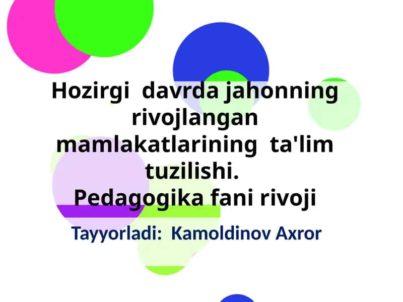 Ta'lim Tizimi 1