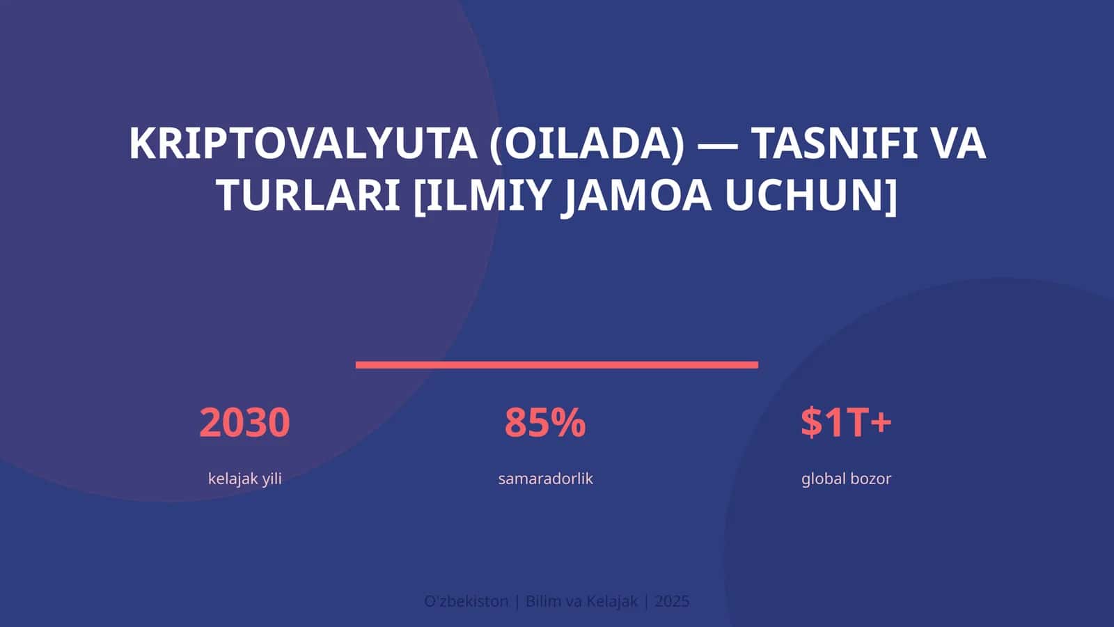 Kriptovalyuta (oilada) — tasnifi va turlari [ilmiy jamoa uchun] 1
