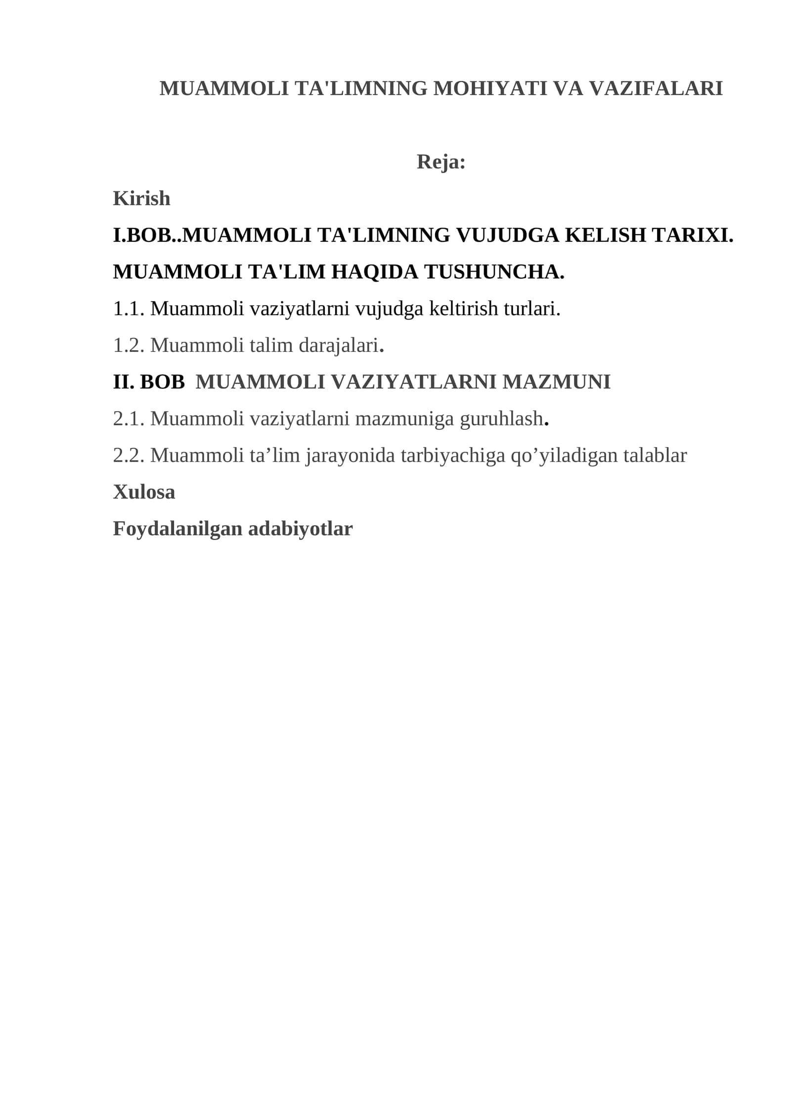 MUAMMOLI TA'LIMNING MOHIYATI VA VAZIFALARI 1