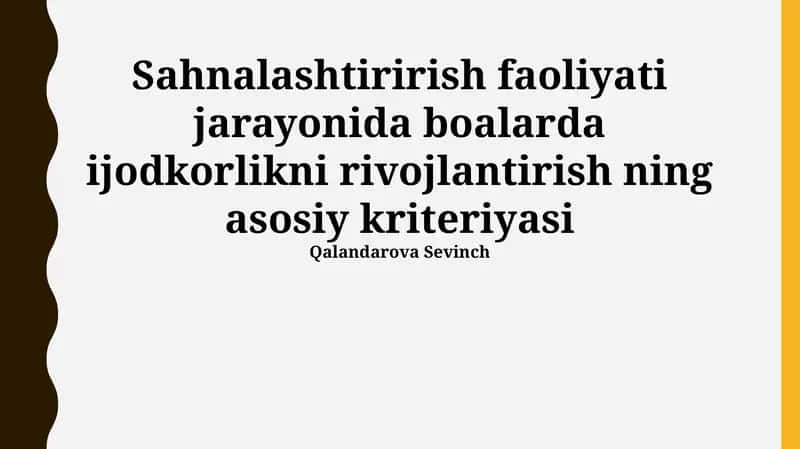 O'yin orqali ijodkorlikni rivojlantirish 1